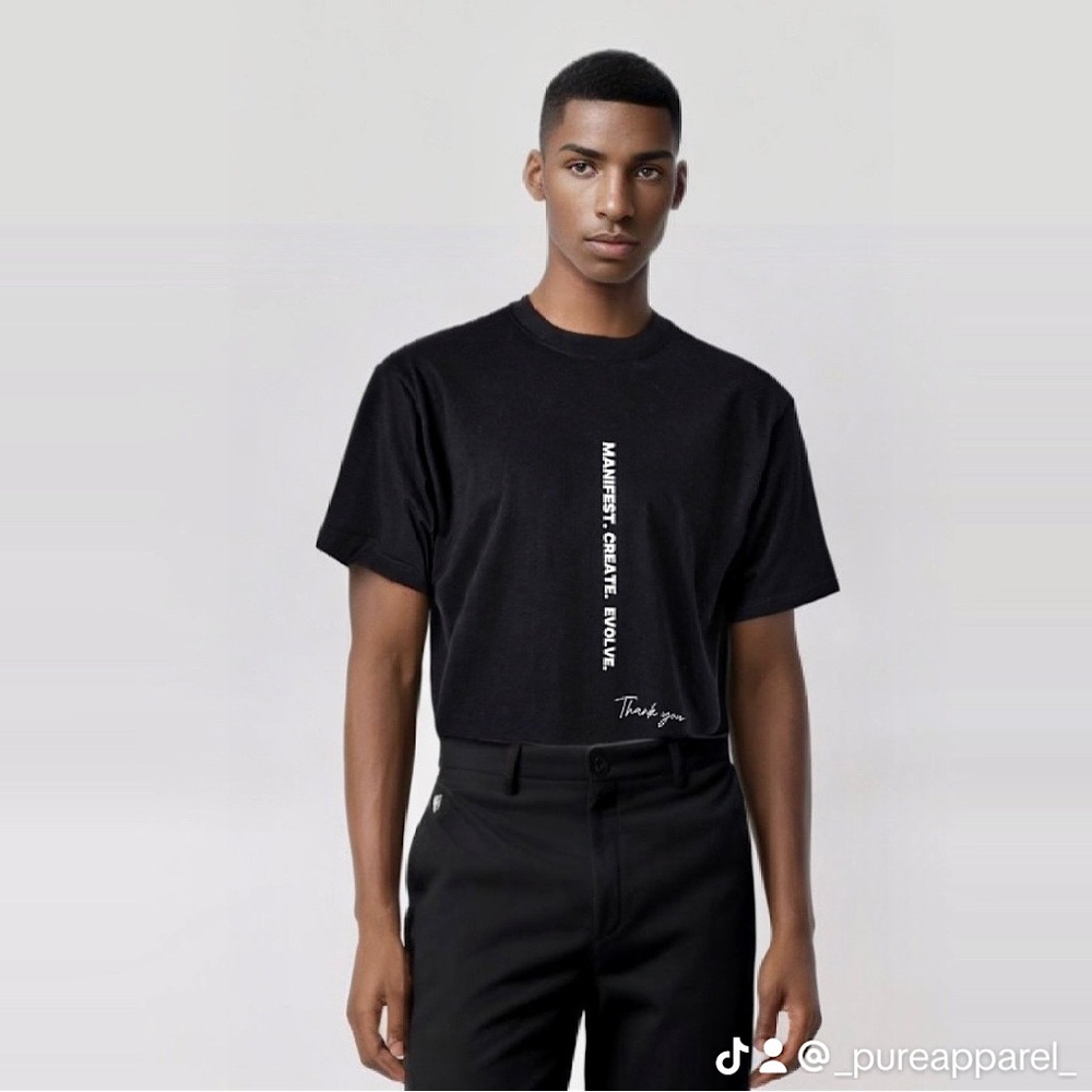 “Thank you” Short sleeve crew neck t-shirt by PureApparel